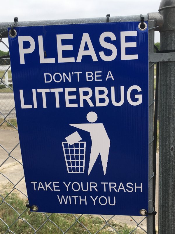 Litterbug Sign